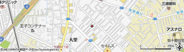 埼玉県越谷市大里周辺の地図