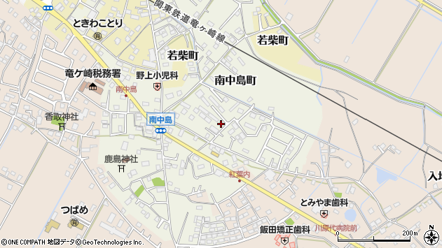 〒301-0047 茨城県龍ケ崎市南中島町の地図