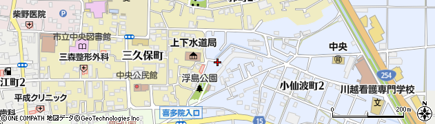 小仙波町公園周辺の地図