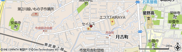 川越月吉郵便局周辺の地図