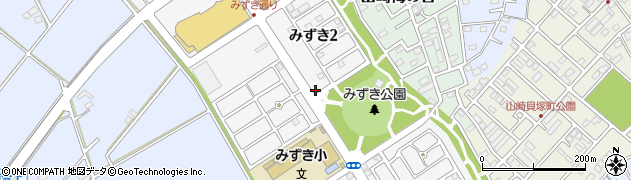千葉県野田市みずき周辺の地図