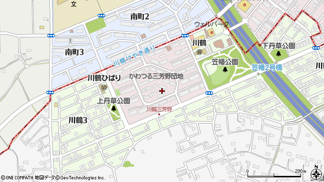 〒350-1177 埼玉県川越市かわつる三芳野の地図