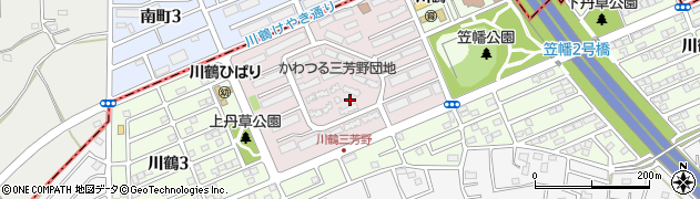 埼玉県川越市かわつる三芳野周辺の地図
