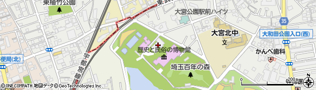 埼玉県立歴史と民俗の博物館　管理部周辺の地図