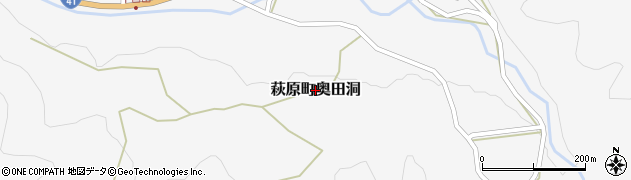 岐阜県下呂市萩原町奥田洞周辺の地図
