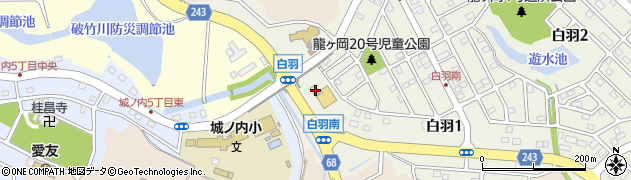ミニストップ龍ケ崎白羽店周辺の地図
