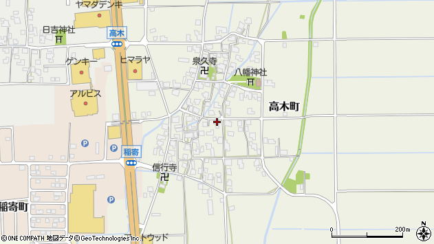 〒915-0091 福井県越前市高木町の地図