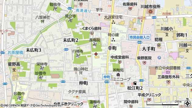 〒350-0063 埼玉県川越市幸町の地図
