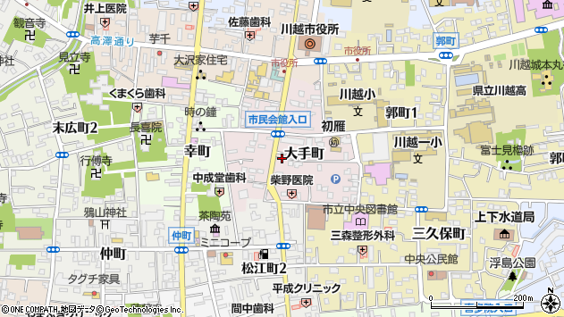 〒350-0057 埼玉県川越市大手町の地図