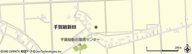 茨城県稲敷市手賀組新田周辺の地図