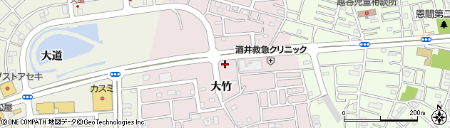 埼玉県越谷市大竹周辺の地図