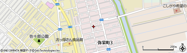 埼玉県越谷市弥栄町周辺の地図