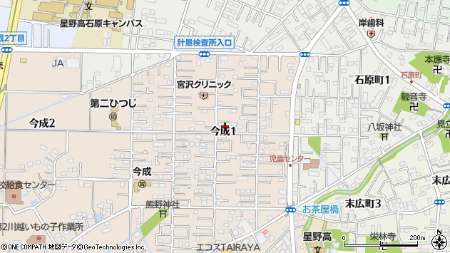 〒350-1105 埼玉県川越市今成の地図