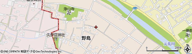 埼玉県越谷市野島周辺の地図