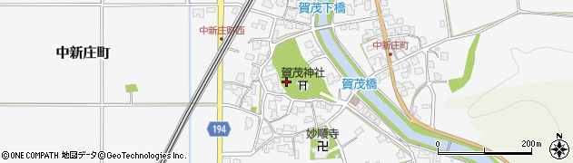 福井県越前市中新庄町周辺の地図
