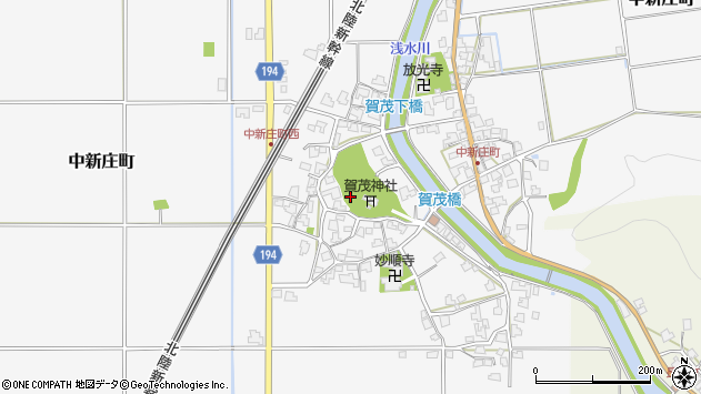 〒915-0001 福井県越前市中新庄町の地図