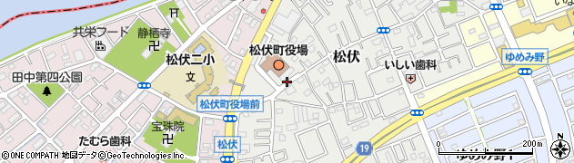 松伏町役場周辺の地図