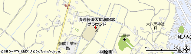 茨城県龍ケ崎市羽原町周辺の地図