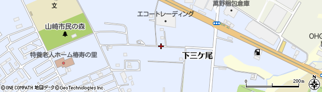 千葉県野田市下三ケ尾周辺の地図