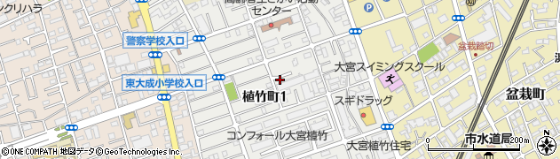 埼玉県さいたま市北区植竹町周辺の地図