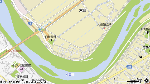 〒300-1503 茨城県取手市大曲の地図