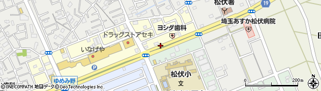 松伏小学校入口周辺の地図