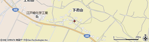 茨城県稲敷市下君山1962周辺の地図