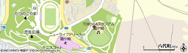 龍ケ崎市役所　たつのこスタジアム周辺の地図