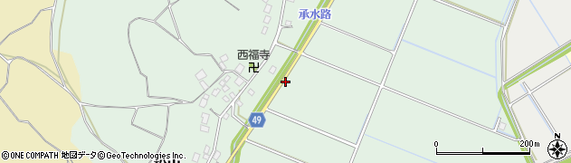 茨城県稲敷市松山周辺の地図