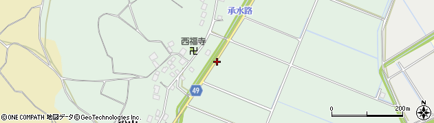茨城県稲敷市松山周辺の地図