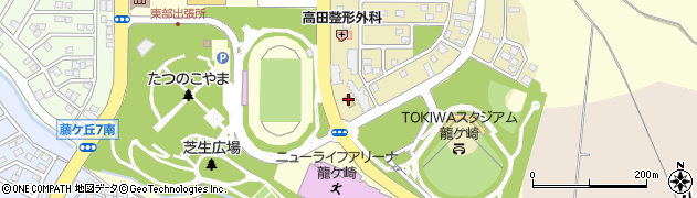 セブンイレブン龍ケ崎市総合体育館前店周辺の地図