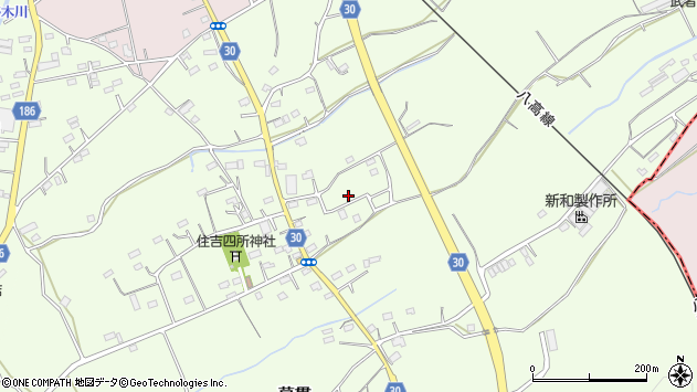 〒350-0445 埼玉県入間郡毛呂山町葛貫の地図