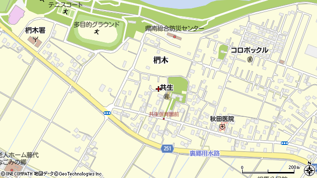 〒300-1511 茨城県取手市椚木の地図