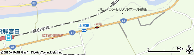 上宮田周辺の地図