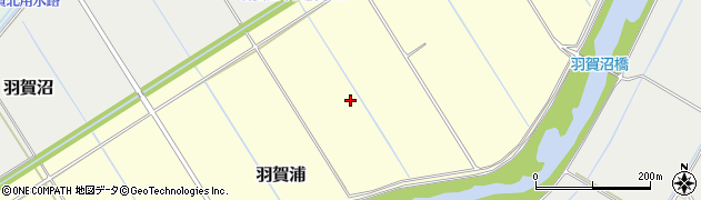 茨城県稲敷市羽賀浦周辺の地図