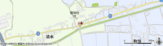 茨城県稲敷市清水14周辺の地図