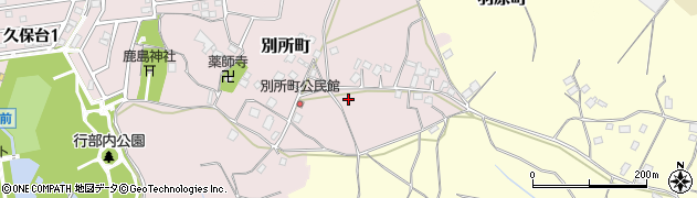 茨城県龍ケ崎市別所町周辺の地図