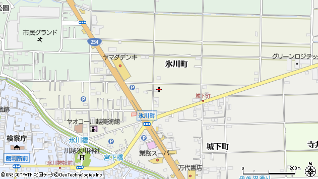〒350-0851 埼玉県川越市氷川町の地図