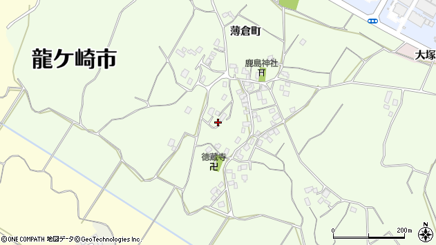 〒301-0805 茨城県龍ケ崎市薄倉町の地図