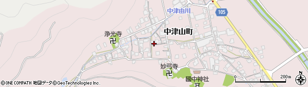 福井県越前市中津山町周辺の地図