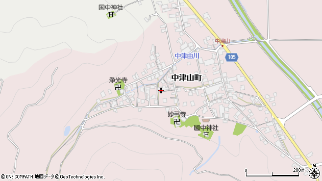 〒915-0253 福井県越前市中津山町の地図