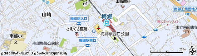 おっ母さん食品館梅郷駅前店周辺の地図