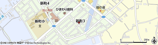 埼玉県鶴ヶ島市新町3丁目周辺の地図