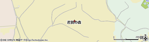 茨城県稲敷市君賀の森周辺の地図