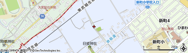 埼玉県鶴ヶ島市上新田周辺の地図