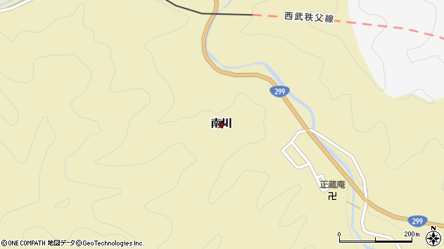 〒357-0217 埼玉県飯能市南川の地図