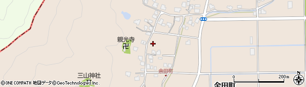福井県越前市余田町周辺の地図