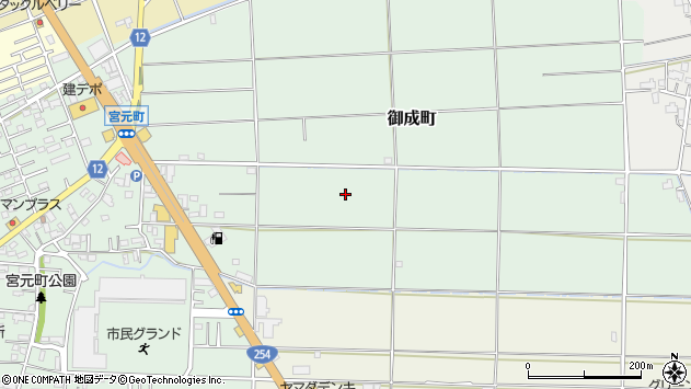 〒350-0841 埼玉県川越市御成町の地図