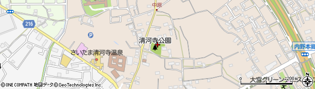 清河寺公園周辺の地図