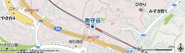 茨城県守谷市周辺の地図